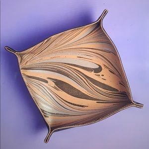 New Tribe Alive Leather Marbled Valet Tray
